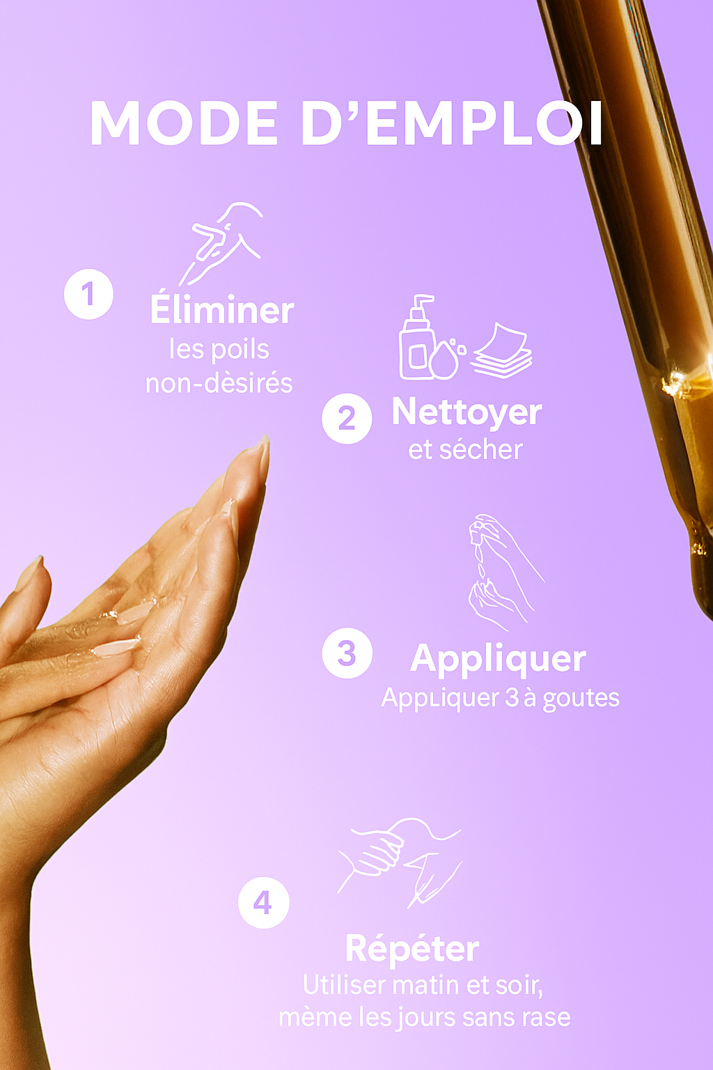 DIVAGLOW™ | Sérum Anti-Repousse Naturel | Huile post-épilation Zones Sensibles